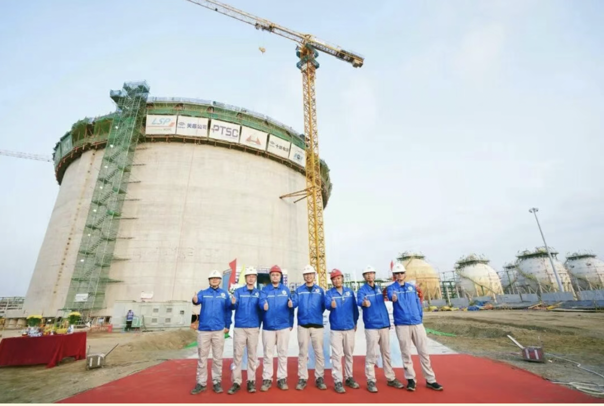 43 Days Ahead of Schedule! 越南龙山低温储罐项目全部大型低温储罐气顶升顺利完成